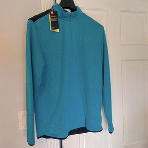 NWOT Under Armour Golf Men Storm 1/4 Zip Water Wicking ColdGear XStorm